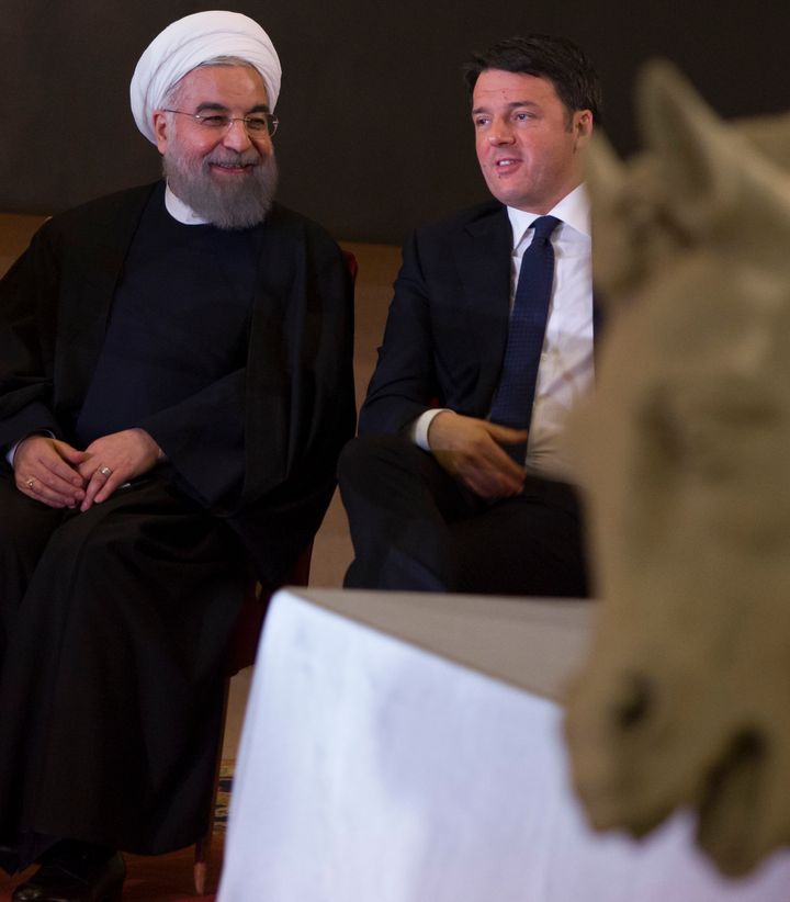 The Italian government opted to cover up classical nude sculptures at Rome's Capitoline Museum on the occasion of Iranian President Hassan Rouhani’s meeting with Prime Minister Matteo Renzi on Jan. 26, 2016.