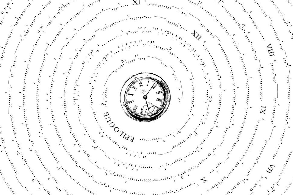 Just the punctuation from H.G. Wells' <i>The Time Machine.</i>