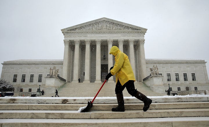 With most of Washington in freakout mode after Winter Storm Jonas hit over the weekend, the Supreme Court kept its