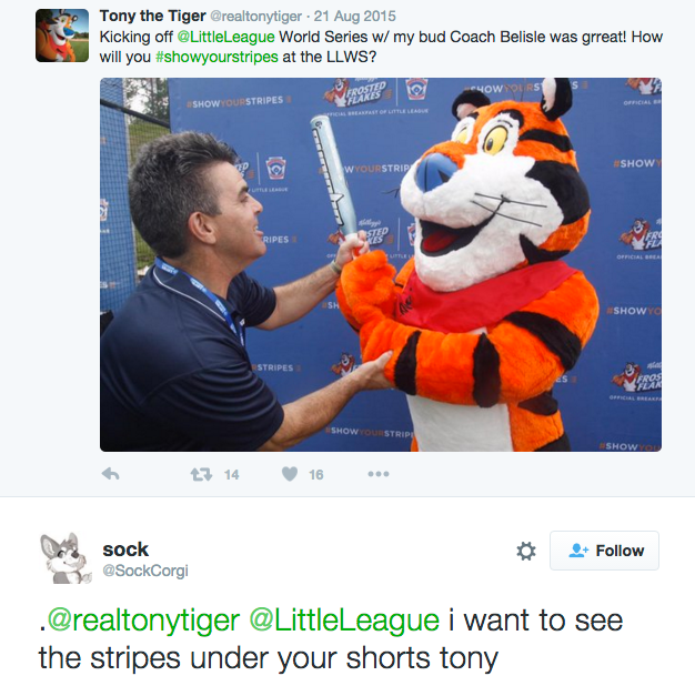 Tony The Tiger Is Really Not Into All These Furries Asking For Sex