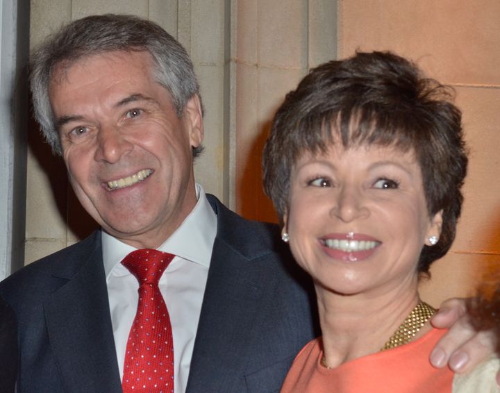 Westmacott poses with top White House official Valerie Jarrett at a May 2, 2014, reception at the British Embassy.
