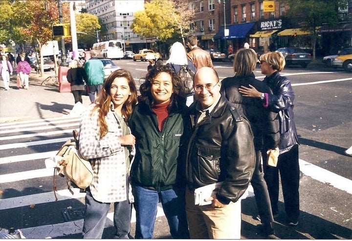 Evan Wolfson with Ninia Baehr and Genora Dancel, two of the plaintiffs in the Hawaii marriage case, as he traveled the country in the 1990s.