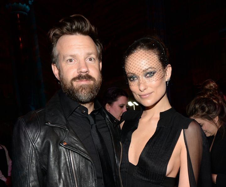 Jason Sudeikis and Olivia Wilde attend the after party of the New York premiere of 'Vinyl' at Ziegfeld Theatre on January 15, 2016 in New York City.