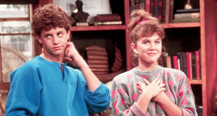 Kirk Cameron and Tracey Gold starred as siblings in "Growing Pains" in the '80s, and Gold says the two still disagree "just like family" on certain issues, such as homosexuality.