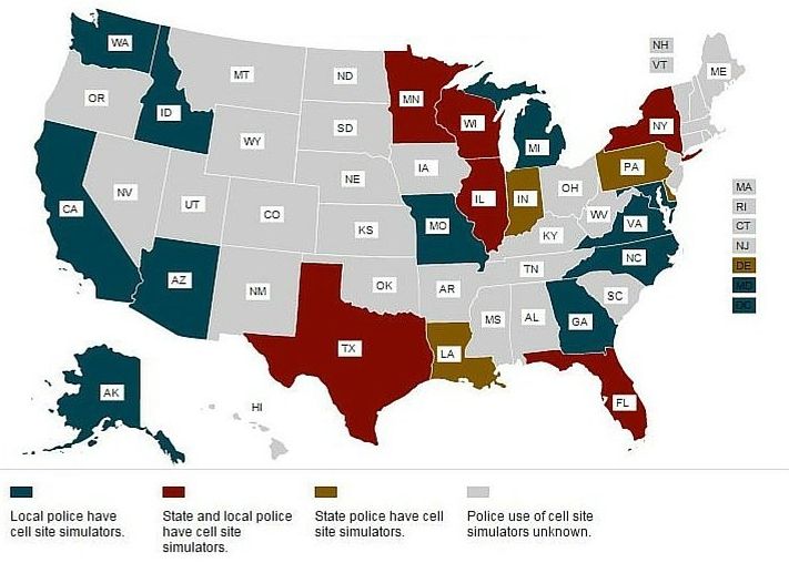 Police in 23 states are known to have stingray surveillance devices, according to the ACLU.