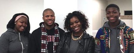 Members of the Boys & Girls Clubs of Hudson County, from left: Damiya Critten, Jordan Thomas, Dajiah Keahey and Ibrahim, who asked that his last name not be used.