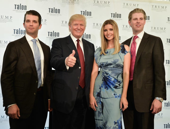 Here are four of the five members of the Trump Foundation's board: Donald Jr., Donald, Ivanka and Eric Trump.