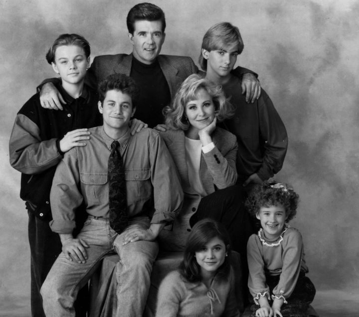 Leonardo DiCaprio (back left) joined the cast of "Growing Pains" in 1991. He was roughly the same age as Jeremy Miller (back right), who had played the sitcom family's youngest brother for its six previous seasons.
