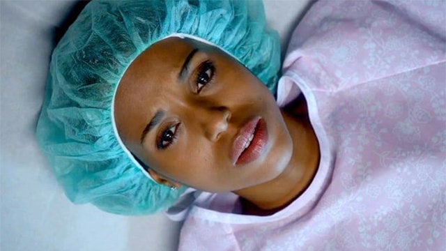 A shot from Olivia Pope's abortion scene on "Scandal."