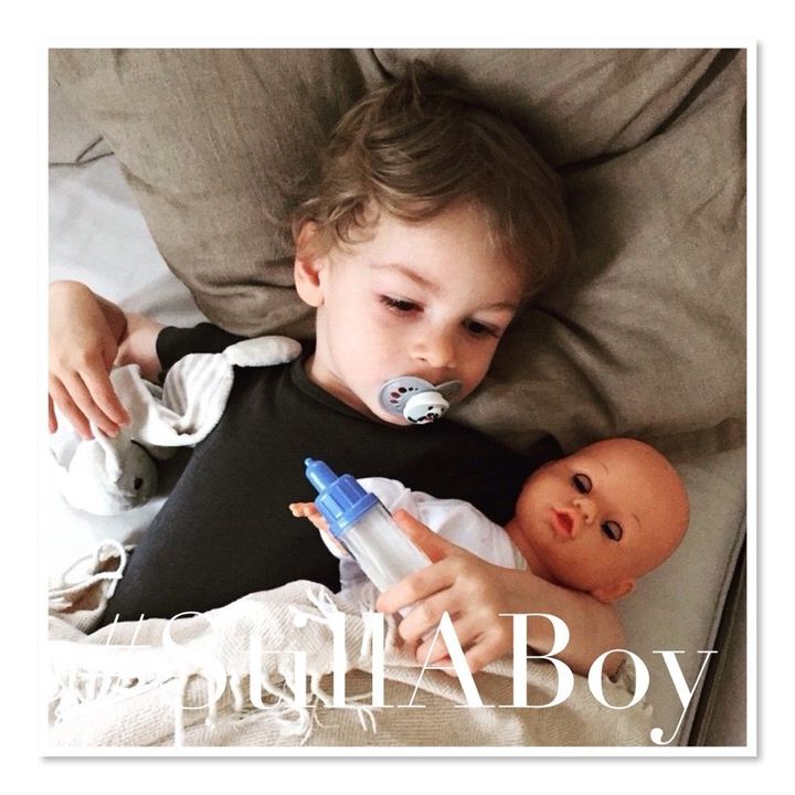 "A boy who likes pink or plays with dolls is #StillABoy" says mom and campaign creator Martine Zoer.