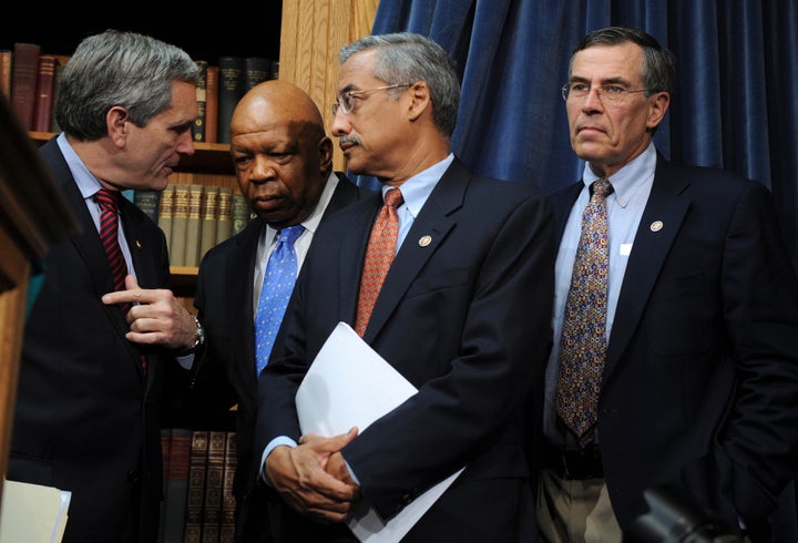 From left, Reps. Lloyd Doggett (D-Texas), Elijah Cummings (D-Md.), Bobby Scott (D-Va.) and Rush Holt, (D-N.J.) in a 2008 phot
