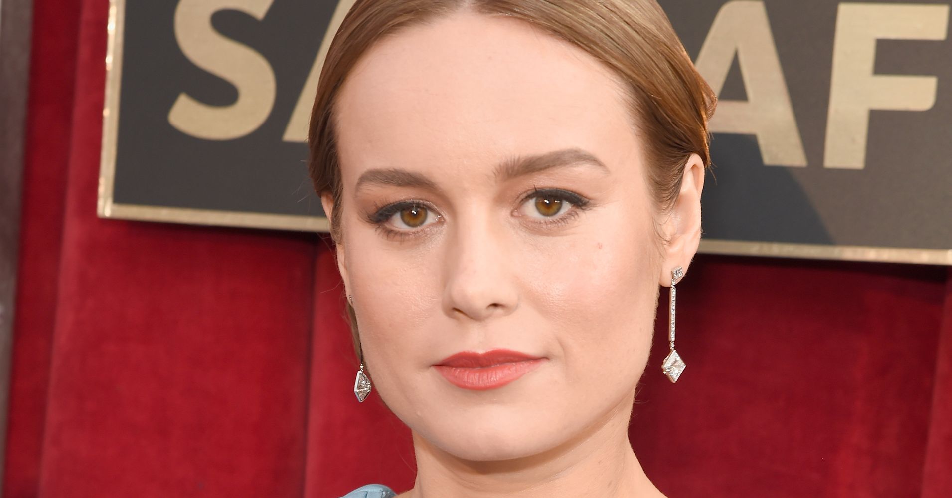 Brie Larson's SAG Awards Dress Is Baby Blue And Beyond Beautiful HuffPost