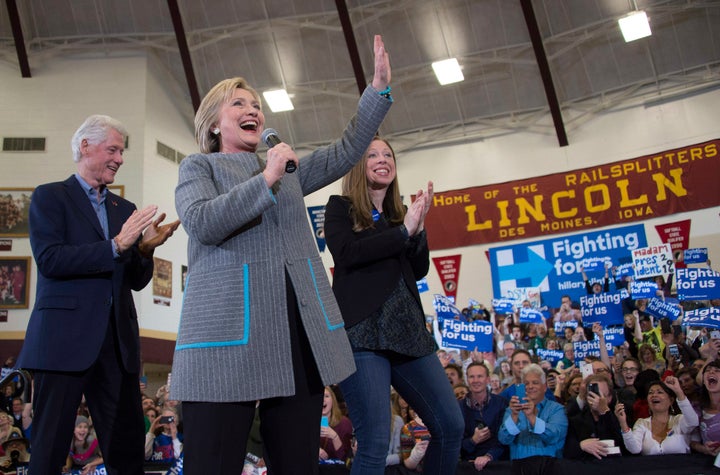 Hillary, Bill and Chelsea Clinton