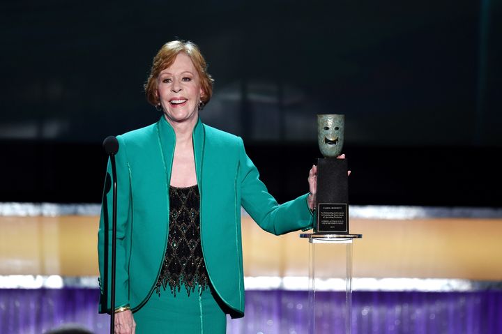 Carol Burnett accepts the Life Achievement Award at the Screen Actors Guild Awards on Jan. 30.