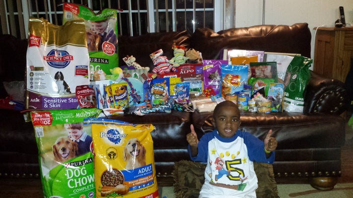 Dalton, psyched about the donations he received.