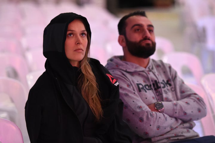 Ronda Rousey's mother called Edmond Tarverdyan, pictured in November during the weigh-in before Rousey lost to Holly Holm, an "idiot" and a "fraud."