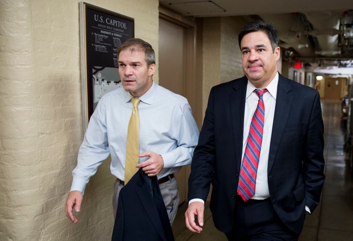 House Freedom Caucus Chairman Jim Jordan (R-Ohio) and HFC member Raul Labrador (R-Idaho) look poised to cause issues on the Republican budget.