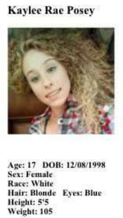 Ocoee Police released this information on Kaylee Posey.