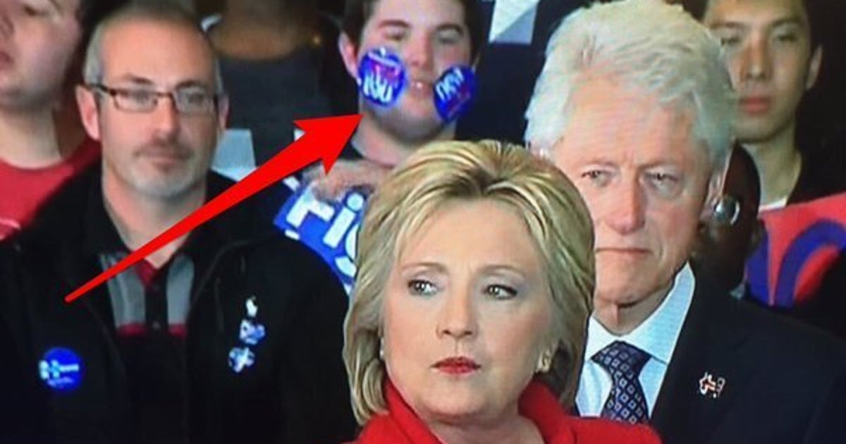 'Sticker Kid' Photobombs Hillary Clinton At Iowa Caucus, Wins The