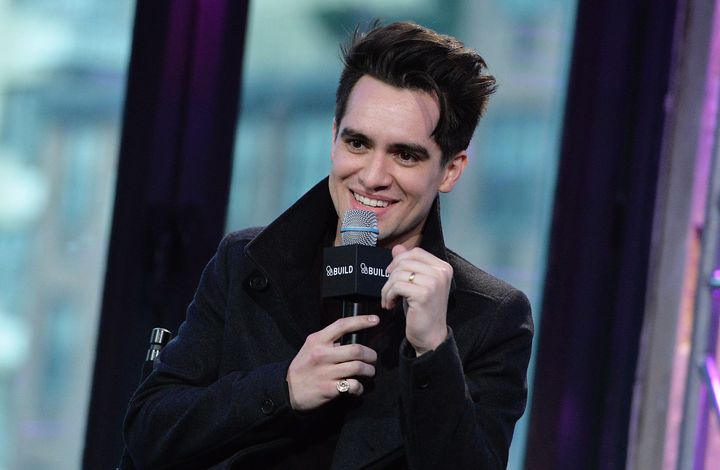 Brendon Urie of Panic! at the Disco at AOL Build Speaker Series at AOL Studios In New York on January 15, 2016.