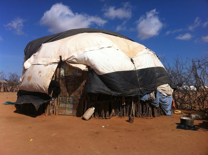 A house in Dadaab refugee camp. Rawlence based the title of his book on the thorns planted in the camp to demarcate boundaries.