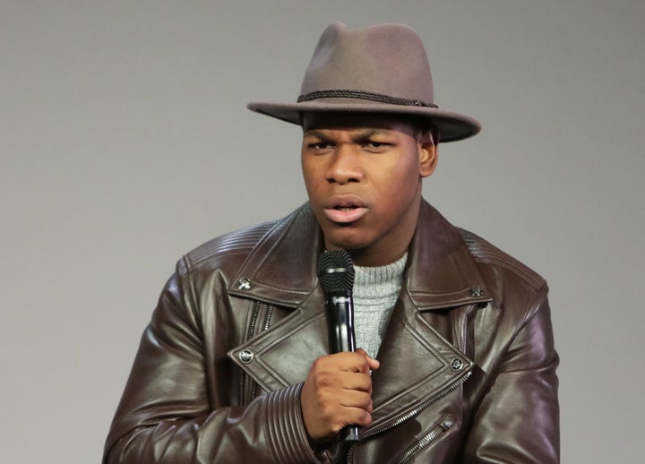 Actor John Boyega attends Apple Store Soho Presents Meet The Actor: John Boyega, 'Star Wars: The Force Awakens' on Dec. 18, 2015 in New York City.