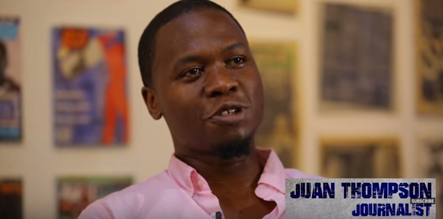 Former Intercept reporter Juan Thompson appearing on BRIC-TV, a local Brooklyn channel.