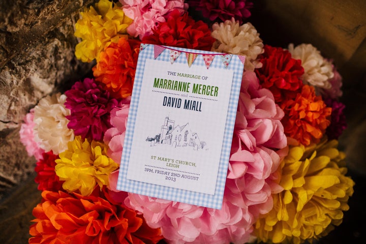 Mercer used her graphic design skills to create the invitations. 