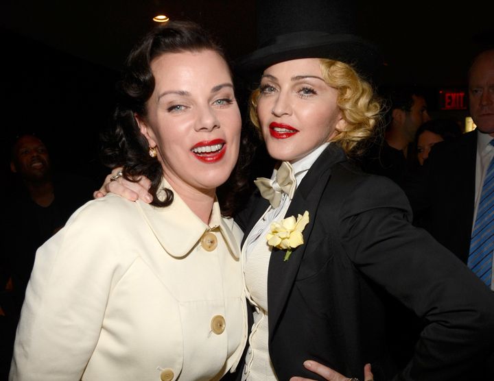 Mazar poses with her pal, Madonna, at the 2013 premiere of "Madonna: The MDNA Tour" in 2013.