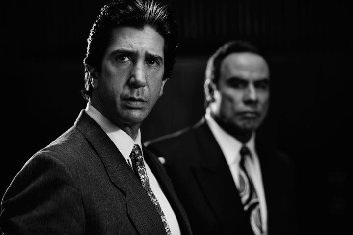 David Schwimmer as Robert Kardashian and John Travolta as Robert Shapiro in <br>'The People v. O.J. Simpson: Americ