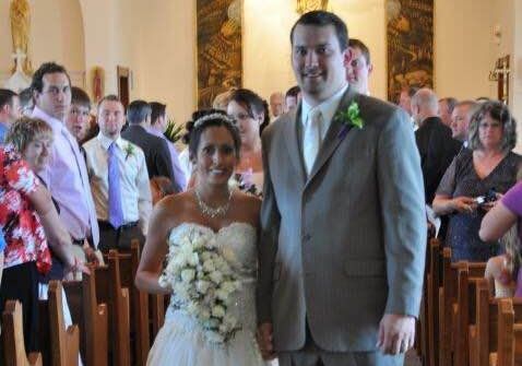 The couple on their wedding day in 2011.