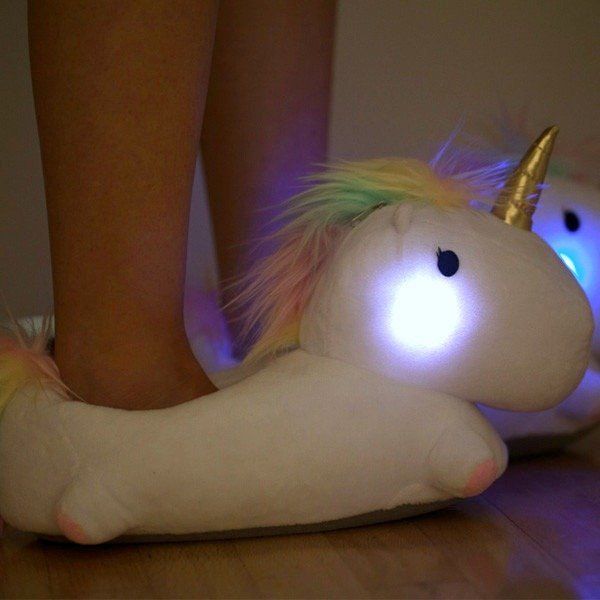 Smoko unicorn light deals up slippers