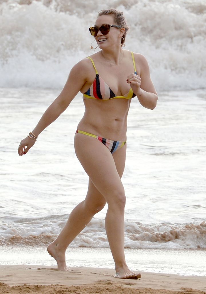 Hilary Duff hits the beach in Maui on Feb. 4. 
