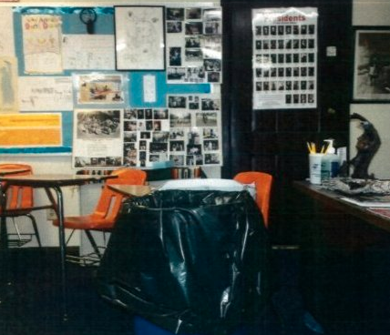 Water leaks inside a Bug-O-Nay-Ge-Shig School classroom in 2014.