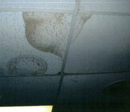 Condensation causes wet ceiling tiles at the Bug-O-Nay-Ge-Shig School in the 2010-2011 school year.