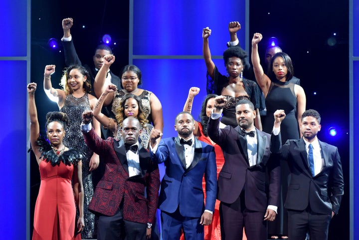 The Chairman's Award winners made a very poignant gesture when they went onstage.