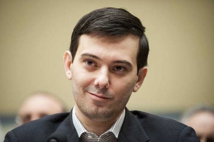 Martin Shkreli, ex-CEO of Turing Pharmaceuticals, likely smirking at the thought of a Jeb Bush presidency while appearin