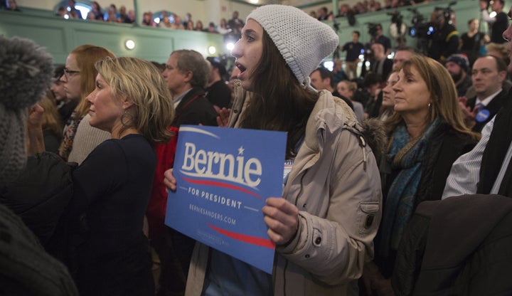 This New Hampshire woman feels the Bern. 