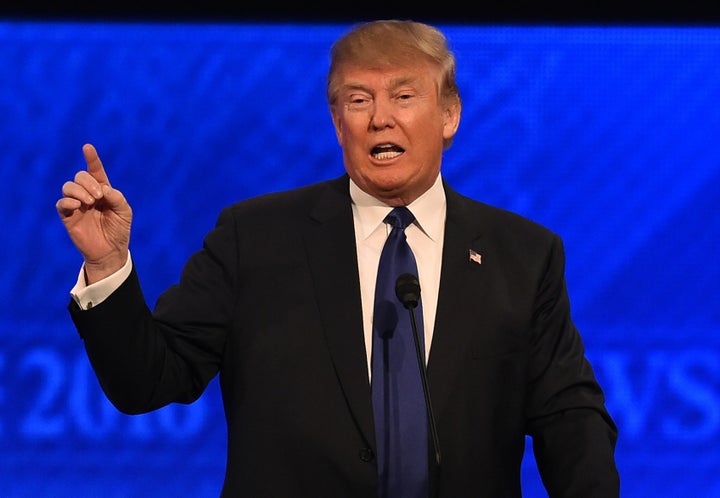 Donald Trump used his signature abrasive demeanor to savage his Republican rivals -- and their conservative orthodoxy --