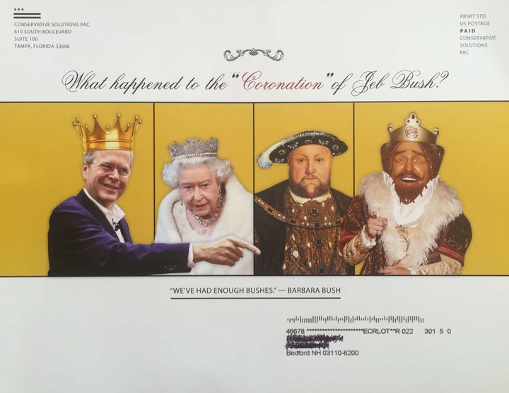 A Marco Rubio super PAC mailer takes aim at Jeb Bush's family, including his 90-year-old mother. 