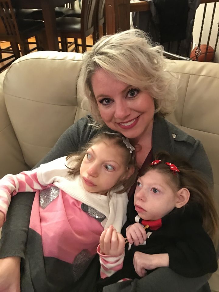 Gwen with her daughters Claire and Lola.