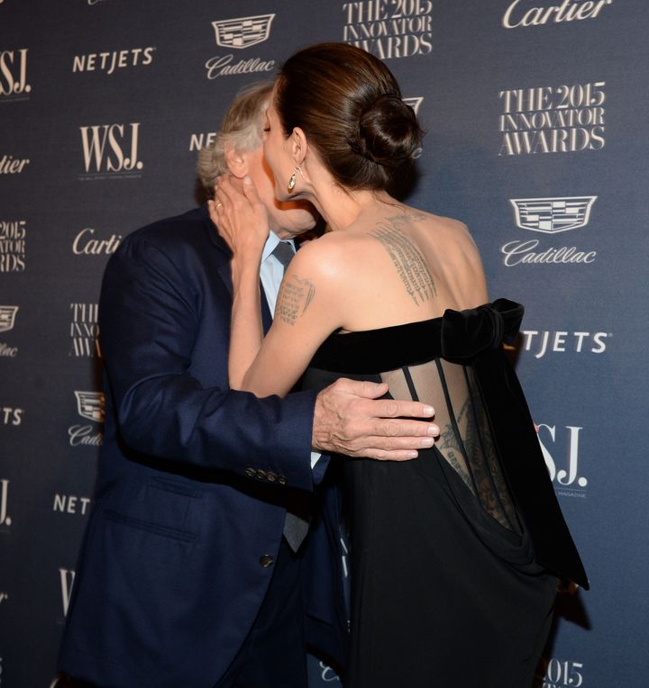 Robert DeNiro and Angelina Jolie-Pitt attend the WSJ. Magazine 2015 Innovator Awards at the Museum of Modern Art on November 4, 2015 in New York City.