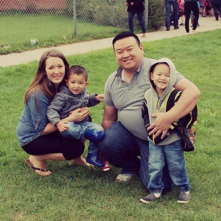 Nicole and Tony Kim, with their sons, Kaeden, 3, and Tyson, 5.