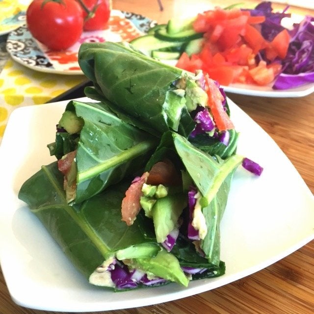 Cassey Ho's homemade green dream wrap.