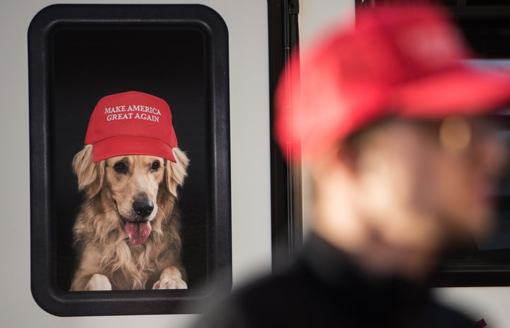 Donald Trump also wears hats "like a dog."