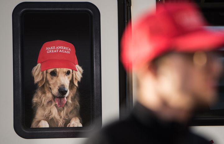 Donald Trump also wears hats "like a dog."
