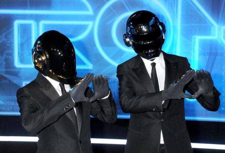 We still have some time before men start dressing like Daft Punk.