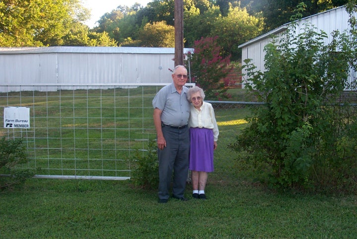 The couple on their 55th wedding anniversary in 2005. 