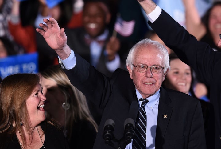 Bernie Sanders celebrated his victory in New Hampshire as a blow to the "political and economic establishment," a populist cry he shares with Donald Trump.