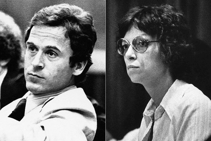 Ted Bundy and Carole Ann Boone during his 1979 trial.